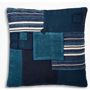 Ralph Lauren Decorative Pillow Cover Linen Blend Patchwork